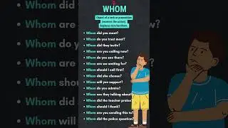 50+ Whom Questions in English | Basic English Speaking Practice|Learn English Grammar & Conversation