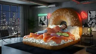 Which bed would you sleep in? 🛌🥯 | 4K Relaxing & Satisfying AI ASMR Sounds #4k #aiasmr #asmr 