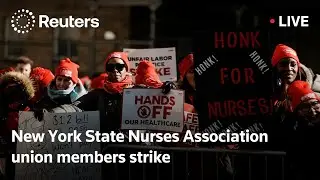 LIVE: New York State nurses walk off job as strike begins