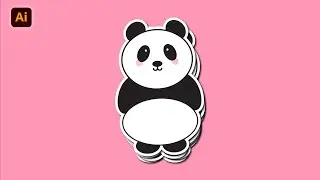 Create an ADORABLE PANDA Sticker from Scratch in Minutes
