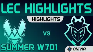 VIT vs G2 Highlights W7D1 LEC Summer 2020 Team Vitality vs G2 Esports by Onivia
