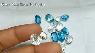 Blue & White zircon price in INDIA || wholesale price of natural ceylon mines top quality zircon lot