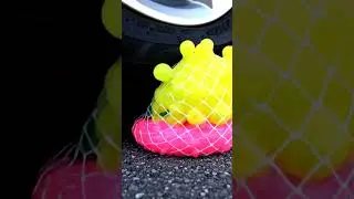 Mesh Stress Ball vs Car Tire 🚗💥 | Ultra Squishy Crush ASMR
