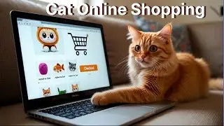 Funny Cat Online Shopping