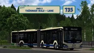 Omsi 2 | Thüringer Wald 🌲 - Ligne 735 Altenfeld, Bahnhof - Man New Lion's City 18C Überland - Voith