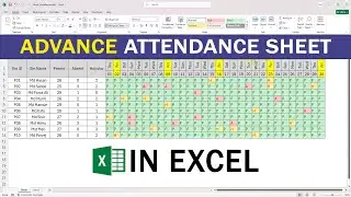Advance Attendant Sheet In Excel #photoshopsimple #excel #microsoftoffice #Zonex