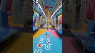 Squid game quick change theme in MRT train Malaysia