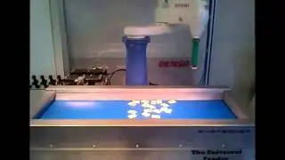 Robot Picking & Placing Parts from a Part Feeder (Eyefeeder)