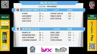 Wilmslow CC 1st XI v Stockport Trinity CC 1st XI