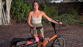 Car free life in Kona on our Bike Friday Haul A Day.