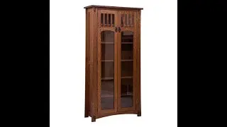 Mission Craftsman Glass Front Bookcases American Made SALE Solid Quarter Sawn Oak 2023 Stock