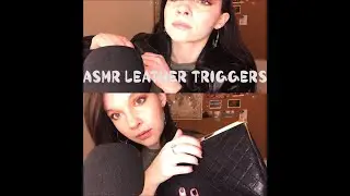 ASMR LEATHER TINGLES | leather scratching, tapping & zipper triggers | jacket & purses | KASIA ASMR