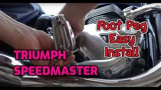 How to Install #Motorcycle Foot Pegs on Triumph Speedmaster with mid-controls