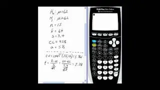 Hypothesis Testing on TI-84 Using T-Test