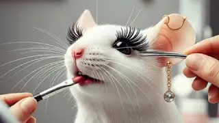 Tiny Hamster Beauty Tutorial: Glam Edition ✨🐹#asmr #aivideo @AIVERA-z9x 