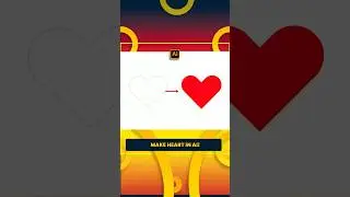 How to Use Pen Tool - Make Heart In Adobe illustrator! #shorts #tutorial