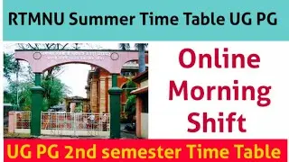 RTMNU Summer Exam Time Table 2021 Online Morning Shift Time Table UG PG #rtmnu