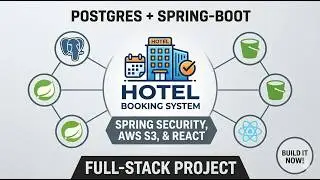 Postgres + Spring-Boot  Full-Stack Project: Hotel Booking System: Spring Security, AWS s3, & React