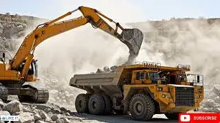 Hitachi loading with truck|| truck unloading||heavy trucks||Hitachi video's|| heavy trucks video's 