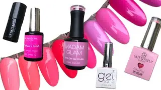 Which is the best Pink Gel Polish ? Swatch my collection with me !