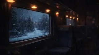 ASMR Inside a Still Train at Night 🚆❄️ Snowfall & Gentle Wind | Sleep Sounds (No Talking)