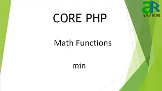 #15 - min in PHP || PHP Math Functions