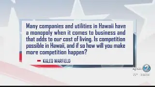 Hawaii's Debate: Fostering competition among businesses