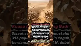 313 vs Ribuan! Allah Menolong Kaum Beriman | Perang Badar #kisahislami #shorts #fypシ