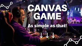 Easy HTML canvas game, part 2/2. Tutorial for beginners.
