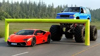 Cars vs Low Pipes☢️ Challenge BeamNG Drive!