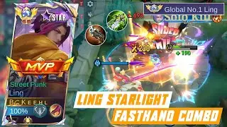 LING STARLIGHT FASTHAND CARRY TEAMMATES IN SOLO RANK! GLOBAL LING - MOBILE LEGENDS