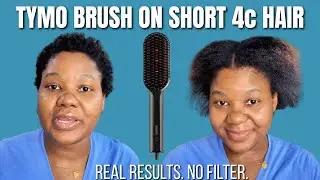 I Tried Straightening My Short 4C Hair with the TYMO Brush | Natural Hair Transformation