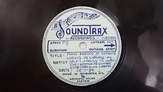 1950s Acetate one-off record with Harvey + someone ad-libbing etc with music. Ashburton NZ.