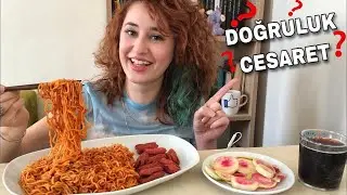 EXTRA ACILI NOODLE MUKBANG | TWERK YAPTIM 🤦🏻‍♀️ CİVCİVİN ÇANTASINDA NE VAR?