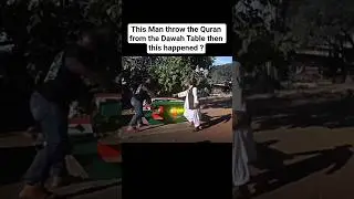 This Man throw the Quran from Table then this happened ? #dawah #sheikhuthman #speakerscorner