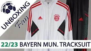 Bayern Munich Tracksuit White and Black 22/23 (JJSport24) Unboxing Review