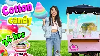 Eating Only COTTON CANDY for 24 HOURS! 🍭