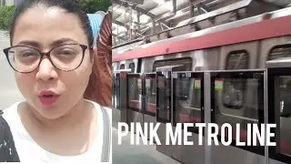 Delhi Metro|| Travelling by new metro Line (The Pink Line)|| Daily life Vlog 5