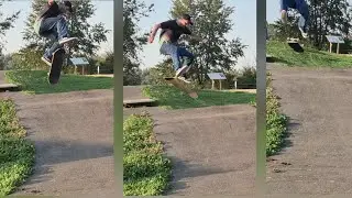 Some Heelflip Variations At The West Salem, Wisconsin Bike Park - Brandon Hanson.