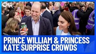 Prince William & Princess Kate Surprise Crowds Celebrating The Coronation l 10 News First