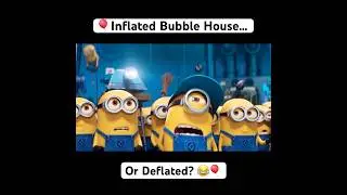 Minions Silly Reaction to Inflatable Bubble House... 😭🎈#minions #party #balloon