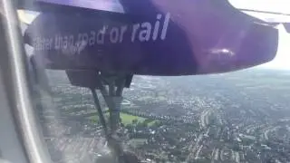 Flybe Dash-8 arriving Belfast-City Airport