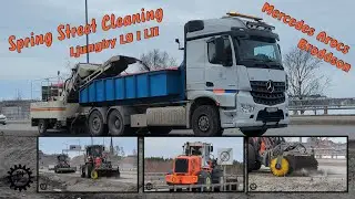 Spring street cleaning | Ljungby L9 &  L11 | Mercedes Arocs and Broddson | 4K 60