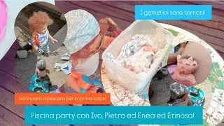 PISCINA PARTY con IVO, ETINOSA, PIETRO ED ENEA in VACANZA estiva!🧒🏾👶🏿👶🏻👶🏻🩵🩵🩵🩷🌅🏖️