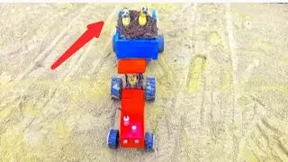 Diy tractor trolley loading fertilizer new technology | @Mini KTG | mini creative keepvilla amazing.