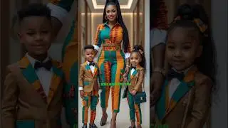 Mom and kids matching outfits. #music #africa #trend #africanclothing #africanfashion #kitenge
