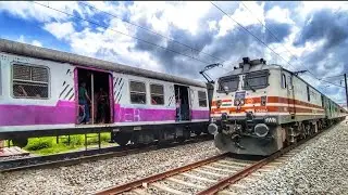 Rarest Crossing Between Aggressive Wap5 hauled High Speed Kulik Express & EMU Local Train