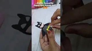DIY Batman From Super Clay 😍😍 Clay Art #shorts #clayart #batman #diy #youtubeshorts #art