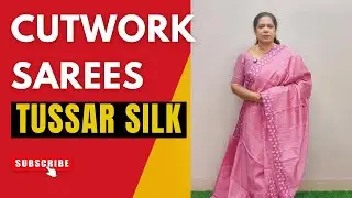 F910 | Cutwork Sarees | Tussar Silk Saree | Fiyon Sarees Online