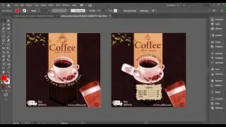 Coffee Poster Design in Adobe Illustrator Tutorial | Social media poster design | Graphic Design